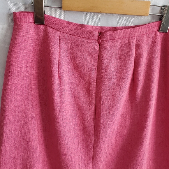 3 for $50 *CONRAD C Pink Knit Ruffled Skirt Knee Length Office Clueless Elle 90s - Picture 5 of 7